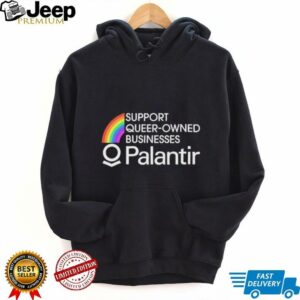 Support Queer Owned Businesses Palantir Rainbow shirt