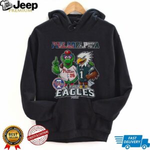 Swoop and Phanatic Philadelphia Eagles and Philadelphia Phillies mascots shirt