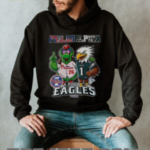 Swoop and Phanatic Philadelphia Eagles and Philadelphia Phillies mascots shirt
