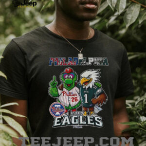 Swoop and Phanatic Philadelphia Eagles and Philadelphia Phillies mascots shirt