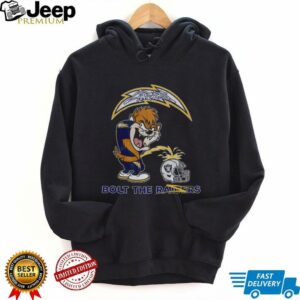 Tasmanian Devil Los Angeles Chargers piss on Las Vegas Raiders helmet Bolts the Raiders shirt