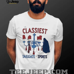 The Classiest Tailgate in Sports chandelier tie and jacket shirt