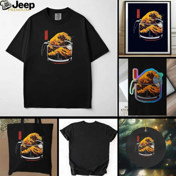 The Great Wave of Coffee shirt