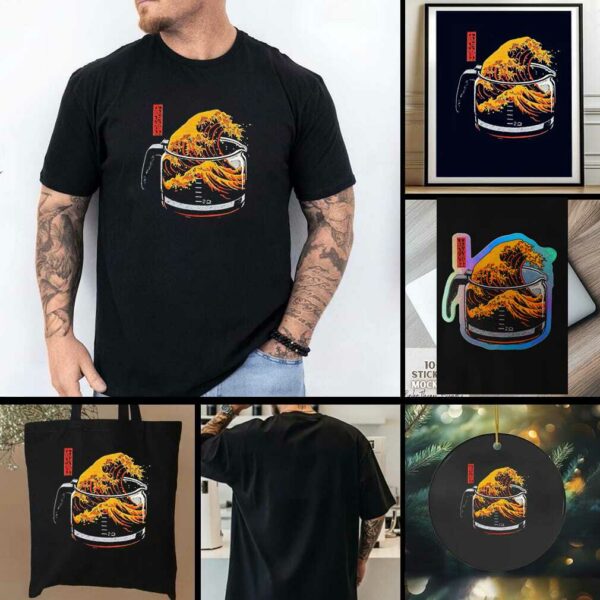 The Great Wave of Coffee shirt