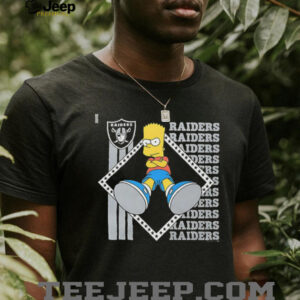 The Simpsons Bart x Las Vegas Raiders shirt
