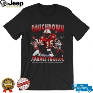 Trae Taylor Nebraska QB wearing Touchdown Tommie Husker Legend Tommie Frazier shirt