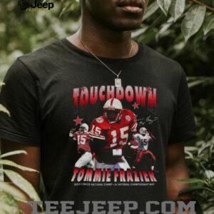 Trae Taylor Nebraska QB wearing Touchdown Tommie Husker Legend Tommie Frazier shirt