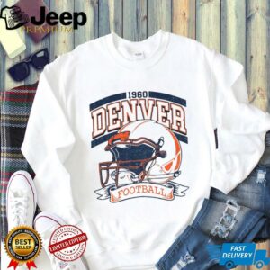 Vintage 90s Style Denver Broncos Football helmet 1960 shirt