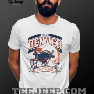 Vintage 90s Style Denver Broncos Football helmet 1960 shirt