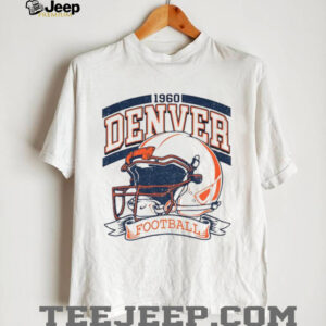 Vintage 90s Style Denver Broncos Football helmet 1960 shirt