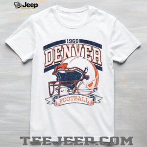 Vintage 90s Style Denver Broncos Football helmet 1960 shirt