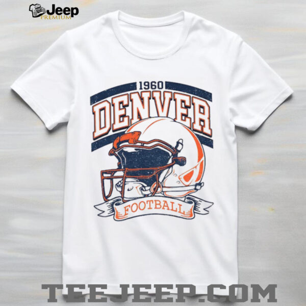 Vintage 90s Style Denver Broncos Football helmet 1960 shirt