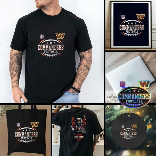 Washington Commanders NFL Harley Davidson motorcycle shirt
