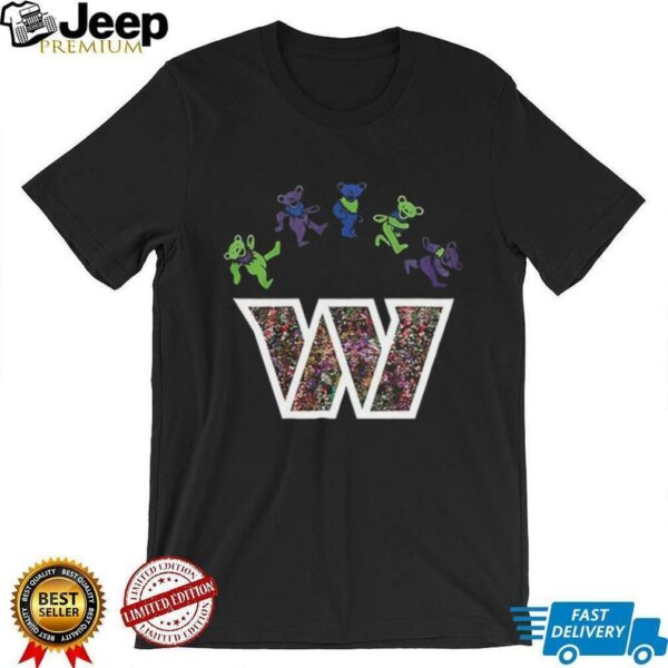 Washington Commanders x Grateful Dead night 2025 bears logo shirt