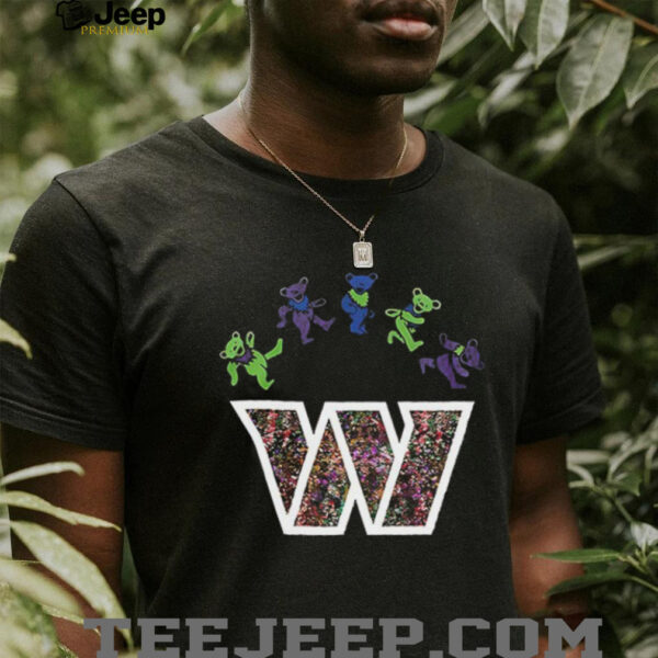 Washington Commanders x Grateful Dead night 2025 bears logo shirt