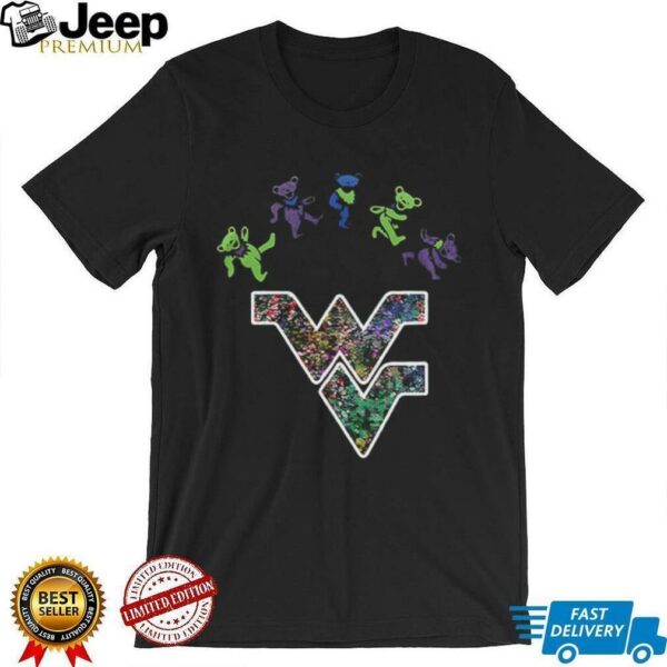 West Virginia Mountaineers x Grateful Dead night 2025 bears logo shirt