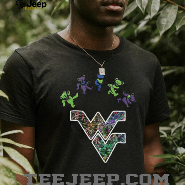 West Virginia Mountaineers x Grateful Dead night 2025 bears logo shirt