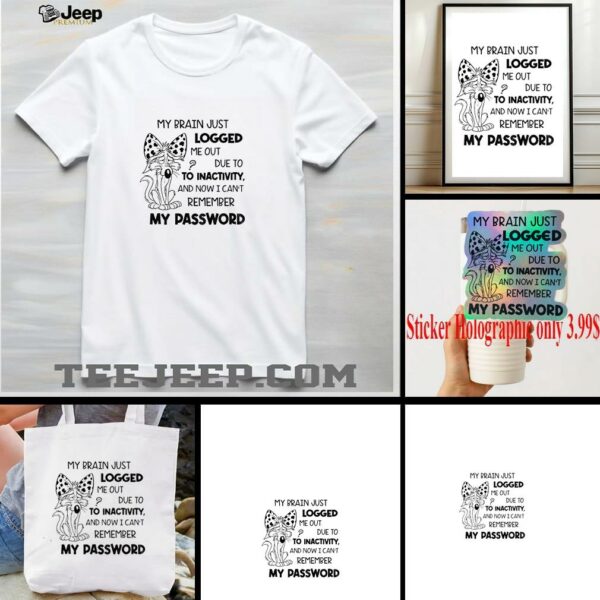 Wile E. Coyote my brain just logged me out due to to inactivity and now I can’t remember my password shirt