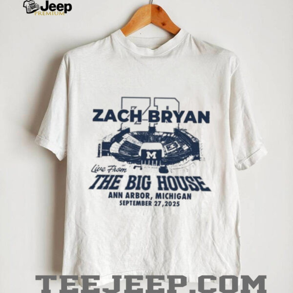Zach Bryan Michigan September 27 2025 Tour Shirt