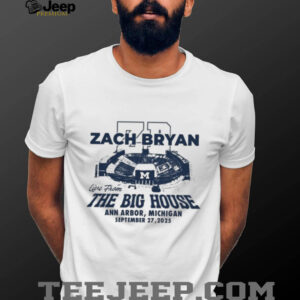 Zach Bryan Michigan September 27 2025 Tour Shirt