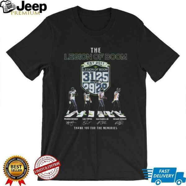 Seattle Mariners The Legion Of Boom Signatures Thank You For The Memories T shirt