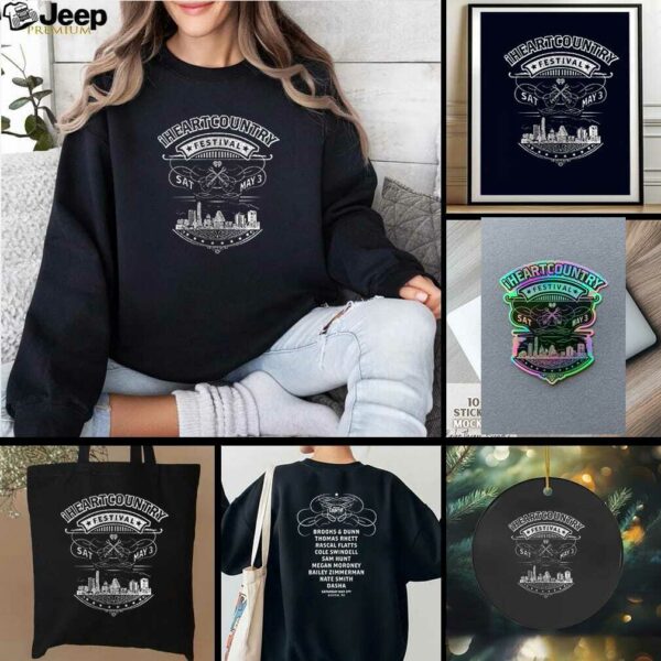 iHeartCountry festival 2025 name roster skyline shirt