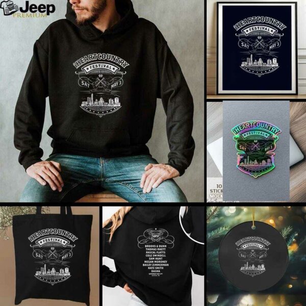 iHeartCountry festival 2025 name roster skyline shirt