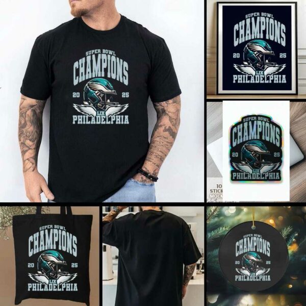 intage Philadelphia Eagles Super Bowl LIX Champions 2025 Shirt