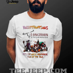 2025 Horror Movies x LongHorn Steakhouse happy HalloThanksMas it’s the most wonderful time of the year shirt