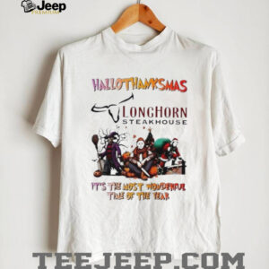 2025 Horror Movies x LongHorn Steakhouse happy HalloThanksMas it’s the most wonderful time of the year shirt