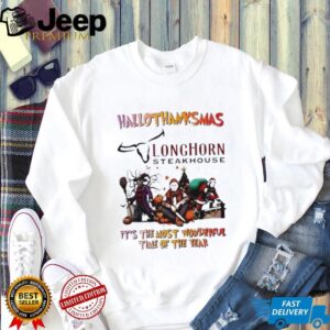 2025 Horror Movies x LongHorn Steakhouse happy HalloThanksMas it’s the most wonderful time of the year shirt
