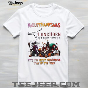 2025 Horror Movies x LongHorn Steakhouse happy HalloThanksMas it’s the most wonderful time of the year shirt