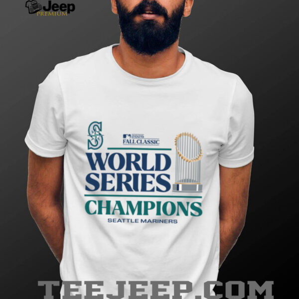 2025 Seattle Mariners World Series Champions Trophy Logo Graphic Tee Shirt