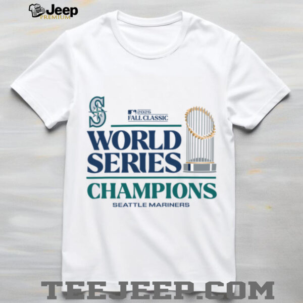2025 Seattle Mariners World Series Champions Trophy Logo Graphic Tee Shirt