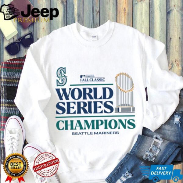 2025 Seattle Mariners World Series Champions Trophy Logo Graphic Tee Shirt