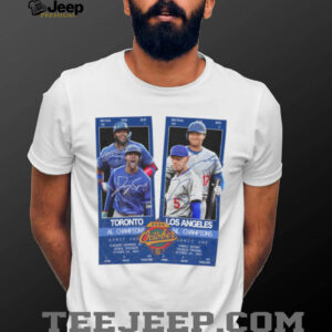 2025 World Series Baseball Ticket Card Blue Jays Dodgers Shirt