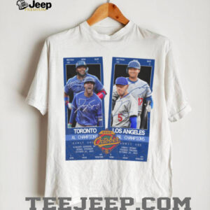2025 World Series Baseball Ticket Card Blue Jays Dodgers Shirt
