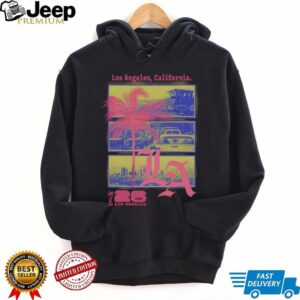 2026 FIFA World Cup Los Angeles Host City Poster Palm Street Soccer Skyline Shirt