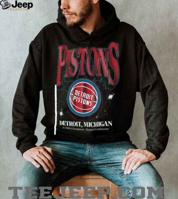 47 Detroit Pistons Black Flashbulb Foundation Short Sleeve Fashion T Shirt