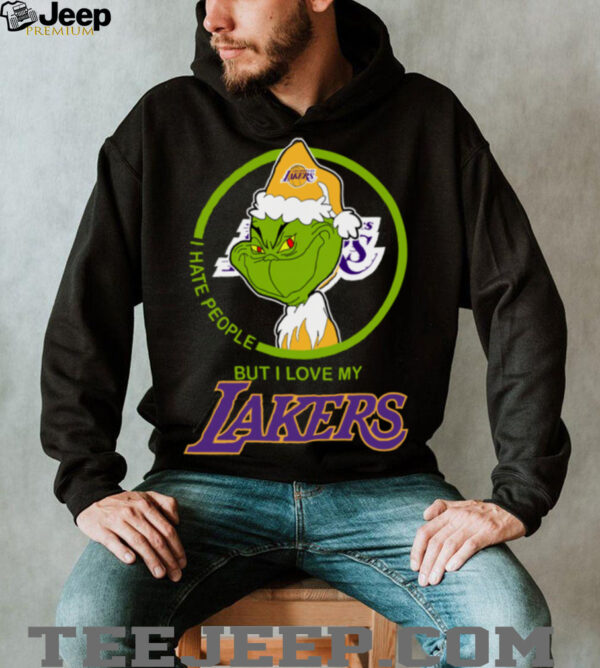 The Grinch I Hate People But I Love My Los Angeles Lakers Shirt