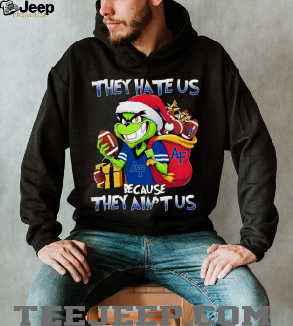 Air Force Falcons X Grinch They Hate Us Because They Ain’t Us Christmas Tee