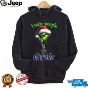 Grinch I Hate People But I Love My Florida Gators Merry Christmas Hoodie Sweatshirt