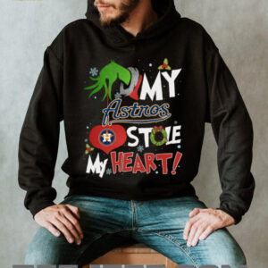 Grinch Hand My Houston Astros Stole My Heart Christmas Shirt