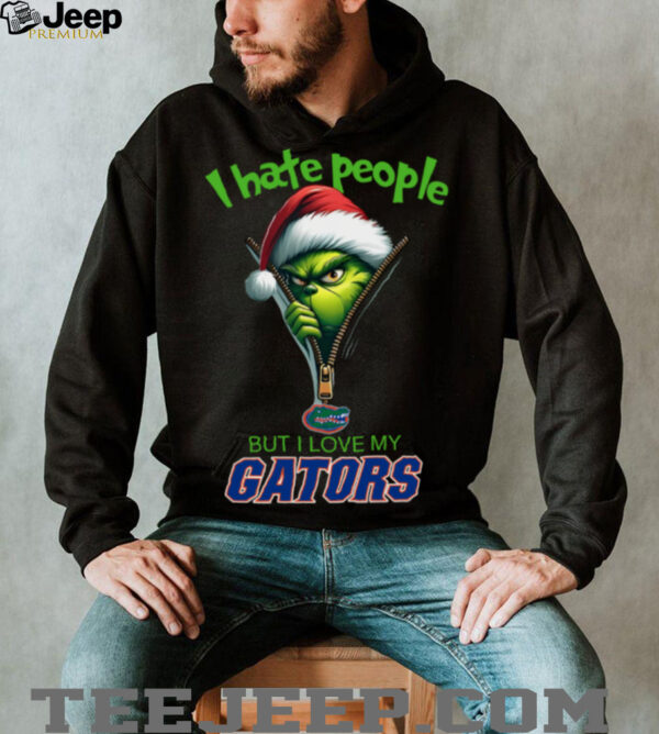 Grinch I Hate People But I Love My Florida Gators Merry Christmas Hoodie Sweatshirt