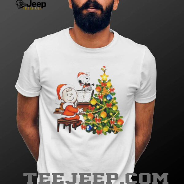 A Charlie Brown Christmas Snoopy at the Piano Holiday Special Peanuts T Shirt