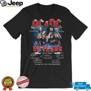 ACDC 52 Years 1973 2025 T Shirt
