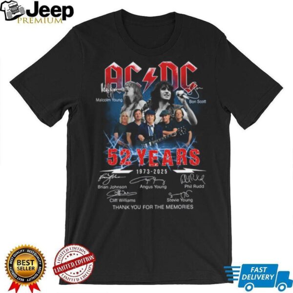 ACDC 52 Years 1973 2025 T Shirt