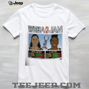 Aces Wilson and Loyd WNBA Jam Aces 2025 Champions shirt