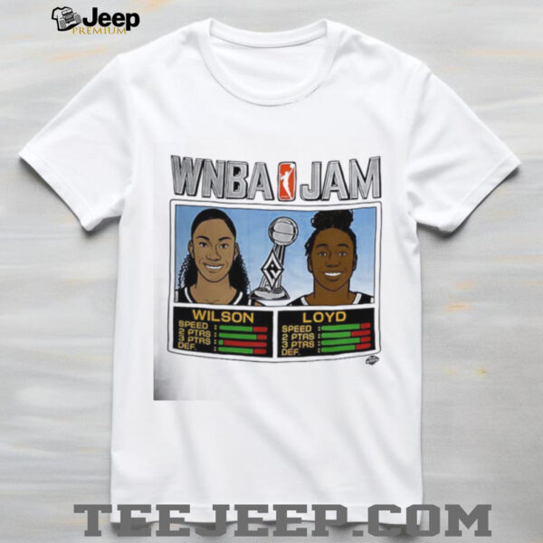 Aces Wilson and Loyd WNBA Jam Aces 2025 Champions shirt