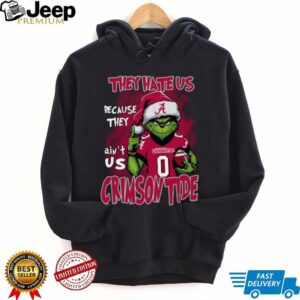 Alabama Crimson Tide They Hate Us Because They Ain't Us Grinch Christmas T Shirt